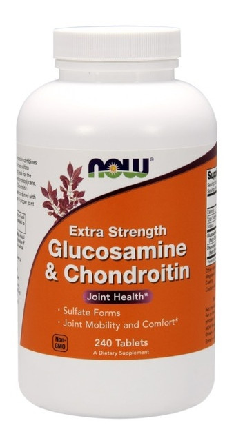 Хондропротектор NOW Extra Strength Glucosamine  Chondroitin 240 таблеток (4384301034) фото №1