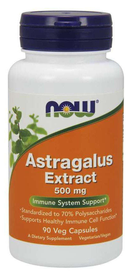 Спеціальний продукт NOW Astragalus Extract 500 mg Veg Capsules 90 капсул (4384301717) фото №2