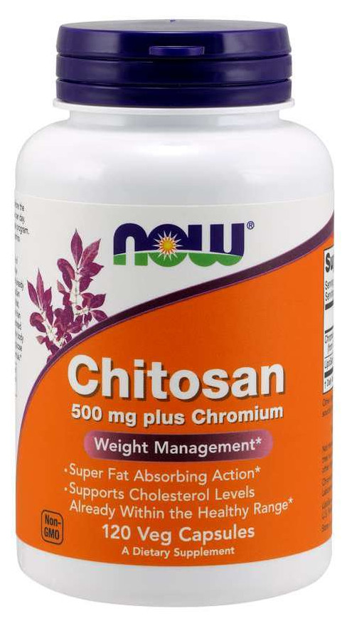 Спеціальний продукт NOW Chitosan 500 mg plus Chromium Veg Capsules 120 капсул (4384301956) фото №1