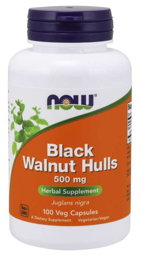 Спеціальний продукт NOW Black Walnut Hulls 500 mg Veg Capsules 100 капсул (4384301979) фото №2