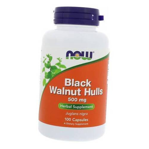 Спеціальний продукт NOW Black Walnut Hulls 500 mg Veg Capsules 100 капсул (4384301979) фото №1