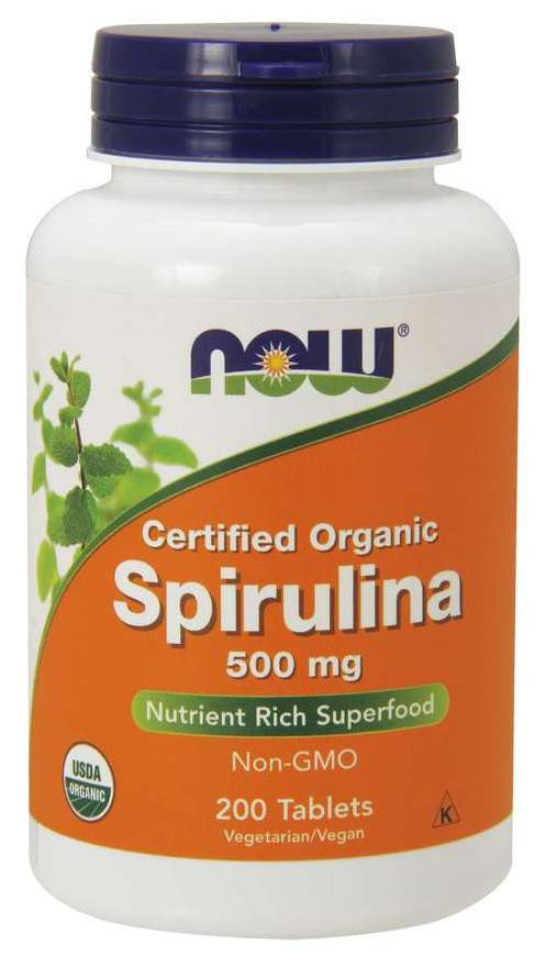 Спеціальний продукт NOW Spirulina 500 mg Tablets 200 таблеток (4384301974) фото №1
