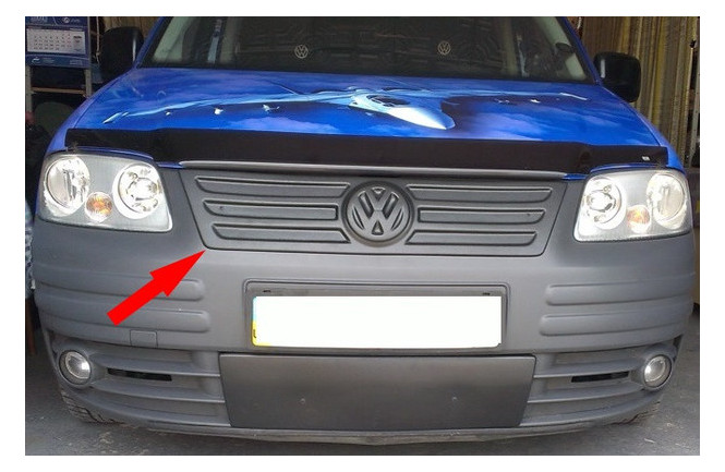 Зимова накладка Avtm для Volkswagen Caddy 2004-2010 (верх грати) (FLMT0103) фото №5