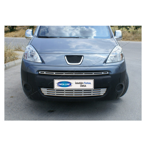 Накладки на решітку радіатора Omsaline Peugeot Partner 2008-2011 2шт (5723081) фото №1