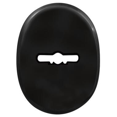 Декоративна накладка кругла під сувальдний ключ чорний мат фото №1