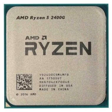 Процесор AMD Ryzen 5 4C/8T 2400G (3.6/3.9GHz Boost,6MB,65W,AM4, Radeon Vega11) tray, WraithStealth 65W cooler (YD2400C5M4MFB) фото №1