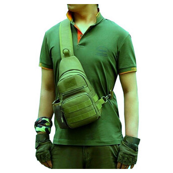 Тактична, армійська чоловіча сумка-слінг Survival хакі фото №2