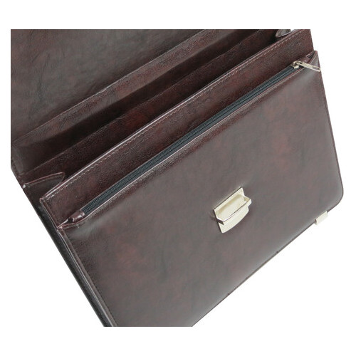 Невеликий чоловічий портфель із еко шкіри Exclusive, Україна коричневий фото №6