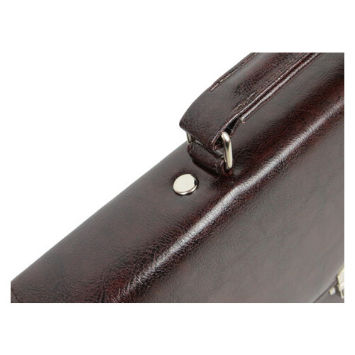 Невеликий чоловічий портфель із еко шкіри Exclusive, Україна коричневий фото №8