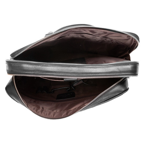 Кожаная мужская сумка с карманом для ноутбука Vito Torelli VT-6048-3-black фото №9