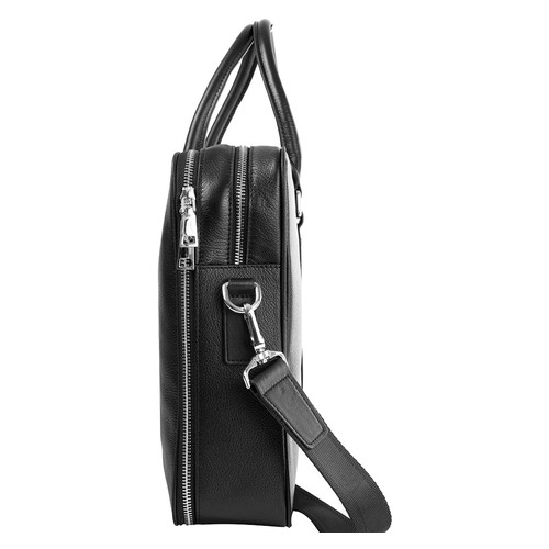 Кожаная мужская сумка с карманом для ноутбука Vito Torelli VT-6048-3-black фото №4