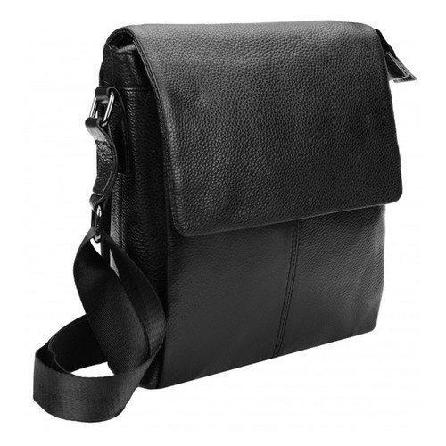 Чоловічі шкіряні сумки Borsa Leather 10t8871-black фото №1