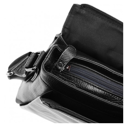 Чоловічі шкіряні сумки Borsa Leather 10t8871-black фото №5