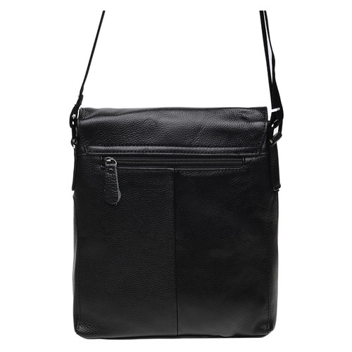 Чоловічі шкіряні сумки на плече Borsa Leather K18168-black фото №1