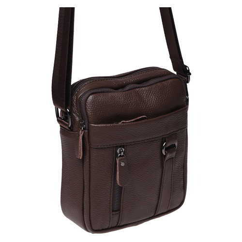 Чоловічі шкіряні сумки Borsa Leather K11169a-brown фото №4