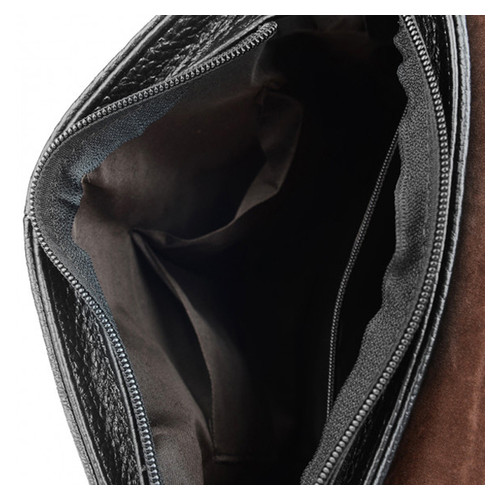 Чоловіча шкіряна сумка Borsa Leather 1t8153m-black фото №7