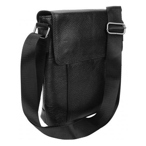 Чоловіча шкіряна сумка Borsa Leather 1t8153m-black фото №2