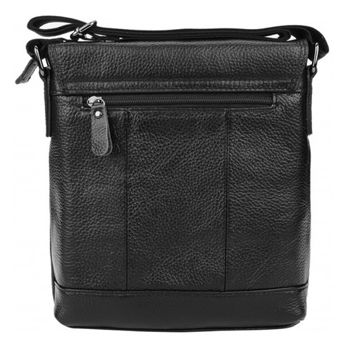 Чоловіча шкіряна сумка Borsa Leather 1t8153m-black фото №3