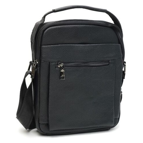 Чоловічі шкіряні сумки Borsa Leather k1885-black фото №2