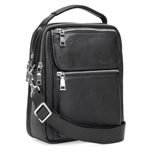 Чоловічі шкіряні сумки Ricco Grande K16353-black фото №1