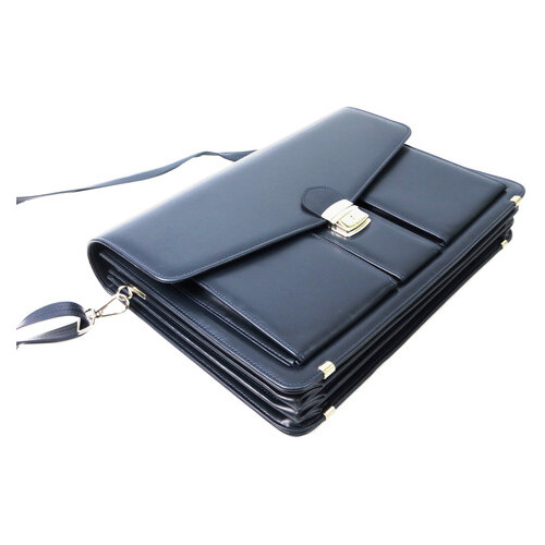 Класичний портфель з еко шкіри AMO SST02 синій фото №5