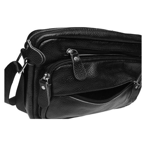 Чоловічі шкіряні сумки через плече Keizer K1010-black фото №5