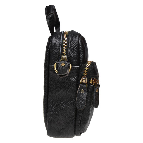 Чоловічі шкіряні сумки через плече Keizer K108-black фото №4