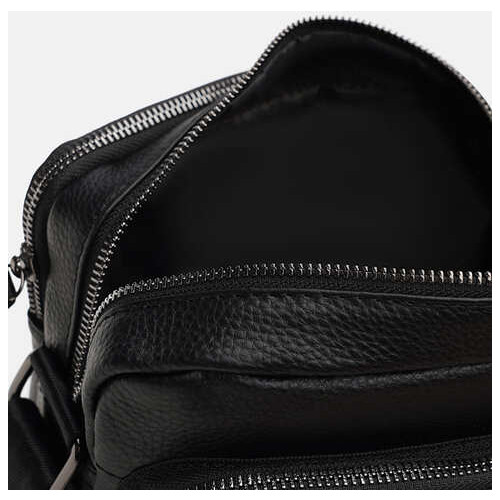 Чоловіча шкіряна сумка Keizer k14014-black фото №5