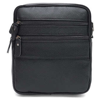 Чоловіча шкіряна сумка Keizer K1125bl-black фото №1