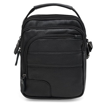 Чоловічі шкіряні сумки Keizer K14031bl-black фото №1