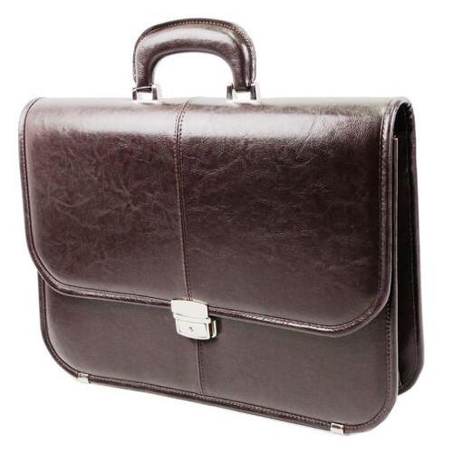 Чоловічий портфель із еко шкіри JPB, TE-40 коричневий фото №4
