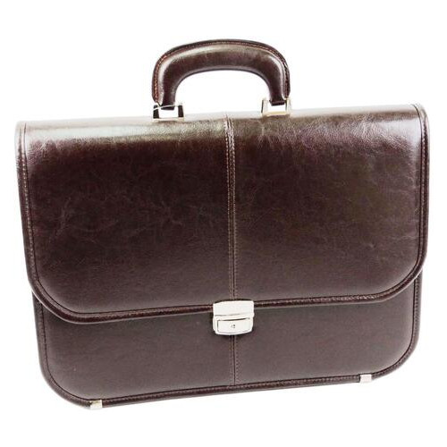 Чоловічий портфель із еко шкіри JPB, TE-40 коричневий фото №6