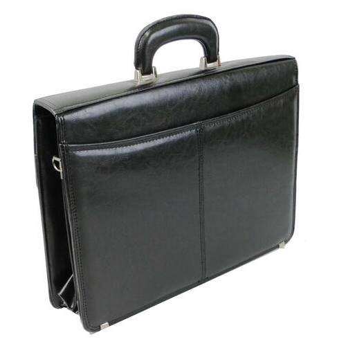 Чоловічий діловий портфель із еко шкіри JPB, TE-29 чорний фото №1