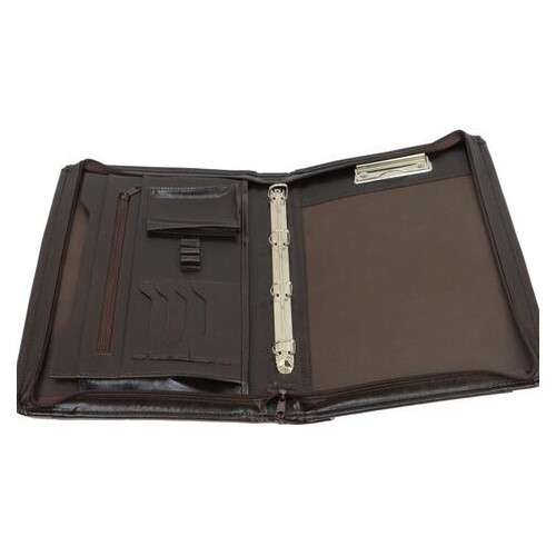 Ділова папка-портфель JPB, AK-13 коричневого кольору з еко шкіри фото №4