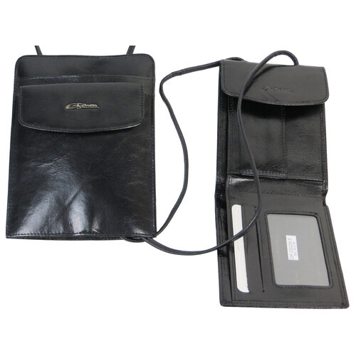 Комплект із сумки та портмоне два в одному зі шкіри Giorgio Ferretti чорна фото №1