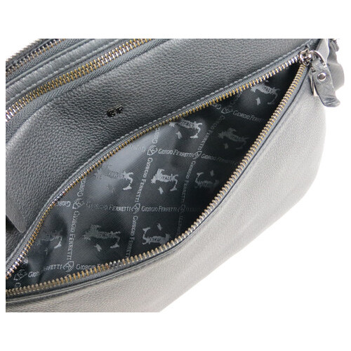 Жіноча шкіряна сумка, планшетка Giorgio Ferretti чорна фото №9