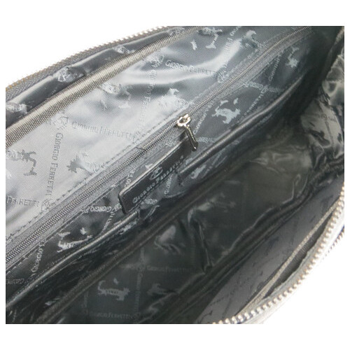 Жіноча шкіряна сумка, планшетка Giorgio Ferretti чорна фото №8