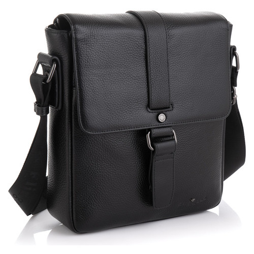 Чоловіча шкіряна сумка через плече Buffalo Bags SHIGF8130-black фото №2
