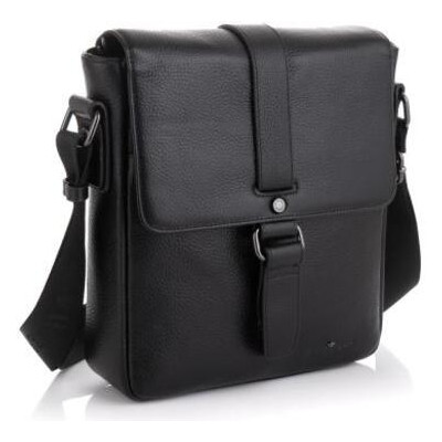 Чоловіча шкіряна сумка через плече Buffalo Bags SHIGF8130-black фото №1