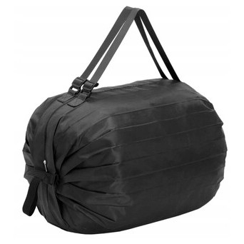 Складна сумка шоппер для покупок Edibazzar чорна фото №5