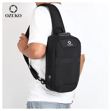 Нагрудна сумка слінг Ozuko 9270 (Чорний) фото №4
