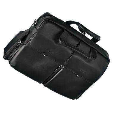 Чоловіча ділова сумка, портфель із натуральної шкіри Sheff чорний фото №4