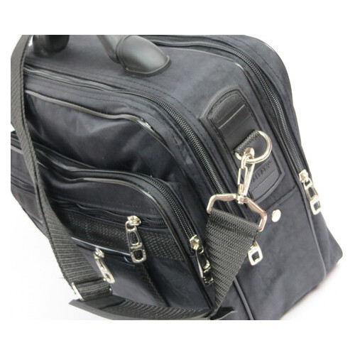 Чоловічий портфель тканини Wallaby 2513 чорний фото №5