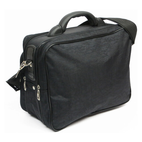 Чоловічий портфель тканини Wallaby 2513 чорний фото №4