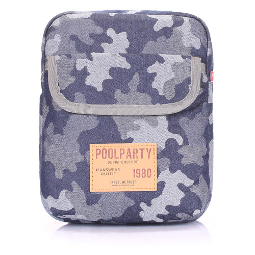 Мужская сумка на плечо Poolparty Синий (extreme-camouflage) фото №1
