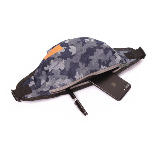 Джинсова камуфляжна сумка на пояс Poolparty Bumbag Синій (bumbag-camouflage) фото №3
