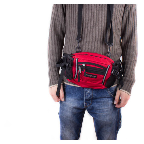 Чоловіча сумка через плече або пояс Onepolar W3061-red фото №6