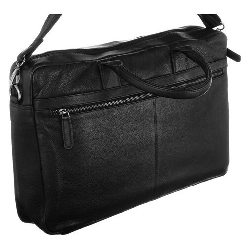 Чоловіча шкіряна сумка портфель для ноутбука Always Wild LAP513NDM чорна фото №3