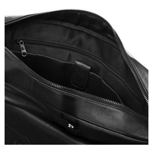 Чоловіча сумка портфель для ноутбука з натуральної шкіри Always Wild чорна фото №7
