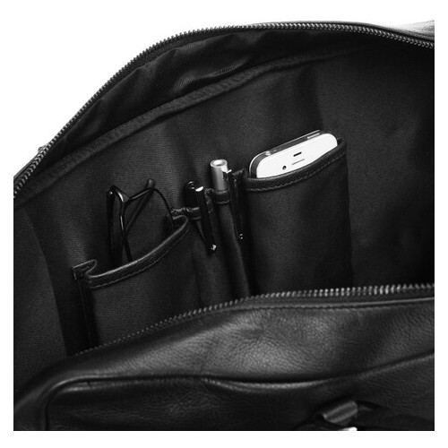 Чоловіча сумка портфель для ноутбука з натуральної шкіри Always Wild чорна фото №4